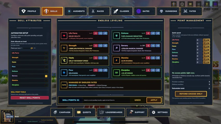 Skill Attributes