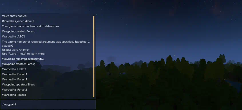 Warping to a Waypoint