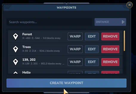 Adding a Waypoint
