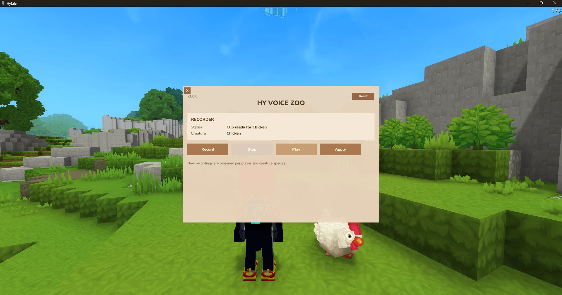 Recording Menu UI